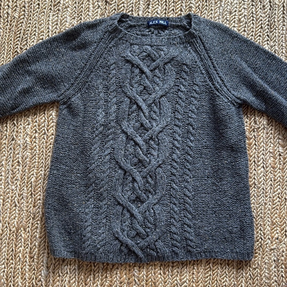 Alex Mill cable knit donegal wool sweater